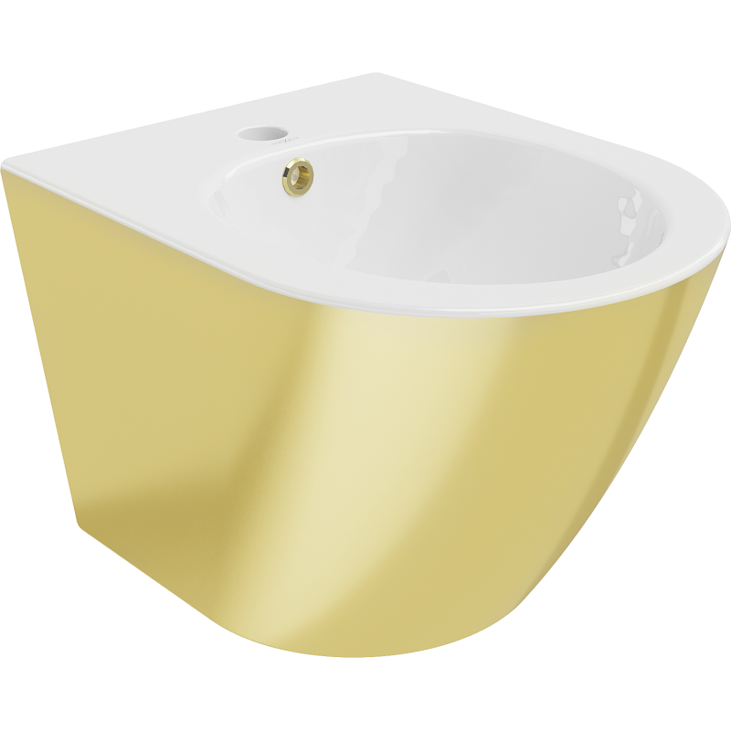 Mexen Lena hängendes Bidet, weiß/gold - 35224806