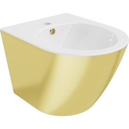 Mexen Lena hängendes Bidet, weiß/gold - 35224806