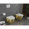 Mexen Lena hängendes Bidet, weiß/gold - 35224806