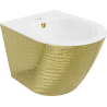 Mexen Lena hängendes Bidet, weiß/goldenes Schuppenmuster - 35224808
