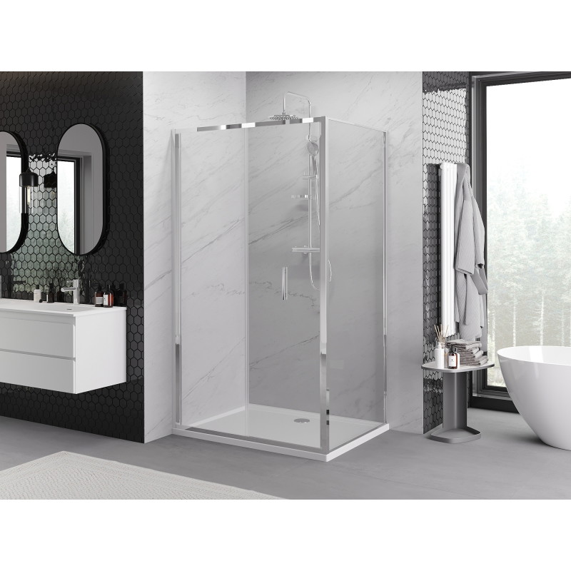Mexen Exo-F faltbare Duschkabine 120 x 70 cm, transparent, Chrom - 816-120-070-01-00