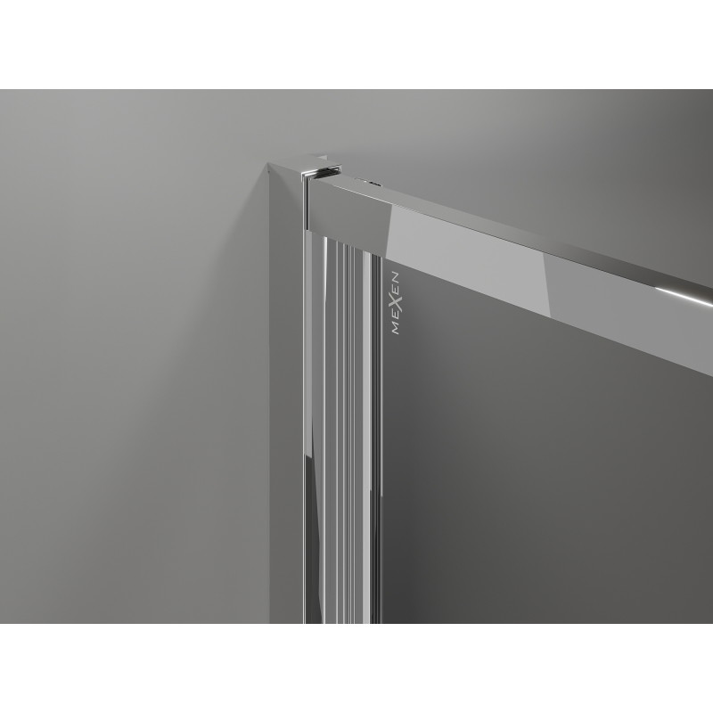 Mexen Exo faltbare Duschkabine 120 x 75 cm, transparent, Chrom - 816-120-075-01-00