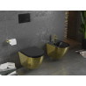 Mexen Lena hängendes Bidet, schwarz matt/Goldmuster Fischschuppen - 35224878
