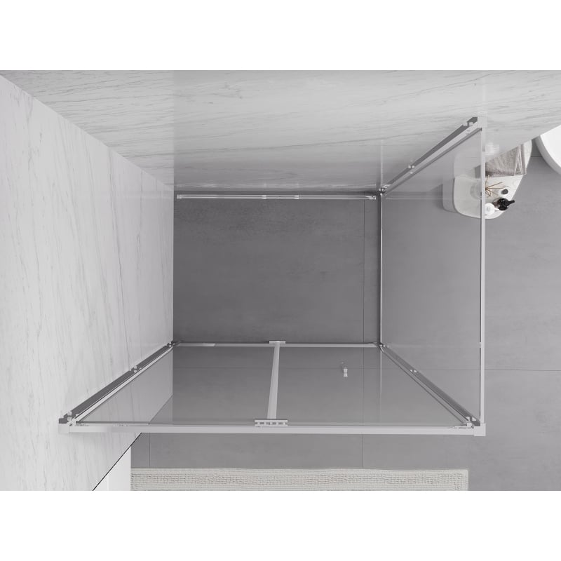 Mexen Exo-F faltbare Duschkabine 120 x 90 cm, transparent, Chrom - 816-120-090-01-00
