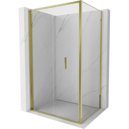 Mexen Exo faltbare Duschkabine 80 x 120 cm, transparent, gold - 816-080-120-50-00