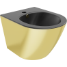 Mexen Lena hängendes Bidet, schwarz matt/gold - 35224876