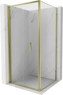 Mexen Exo faltbare Duschkabine 110 x 110 cm, transparent, gold - 816-110-110-50-00