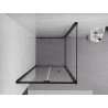 Mexen Exo faltbare Duschkabine 110 x 110 cm, transparent, schwarz - 816-110-110-70-00