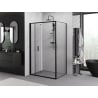Mexen Exo faltbare Duschkabine 120 x 100 cm, transparent, schwarz - 816-120-100-70-00