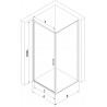 Mexen Exo Duschkabine schwenkbar 90 x 120 cm, transparent, Chrom - 817-090-120-01-00
