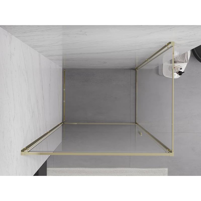 Mexen Exo Drehbare Duschkabine 85 x 110 cm, transparent, gold - 817-085-110-50-00