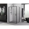 Mexen Exo Duschkabine schwenkbar 75 x 110 cm, transparent, schwarz - 817-075-110-70-00
