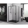 Mexen Exo Duschkabine mit Schwingtür 100 x 80 cm, transparent, schwarz - 819-100-080-70-00