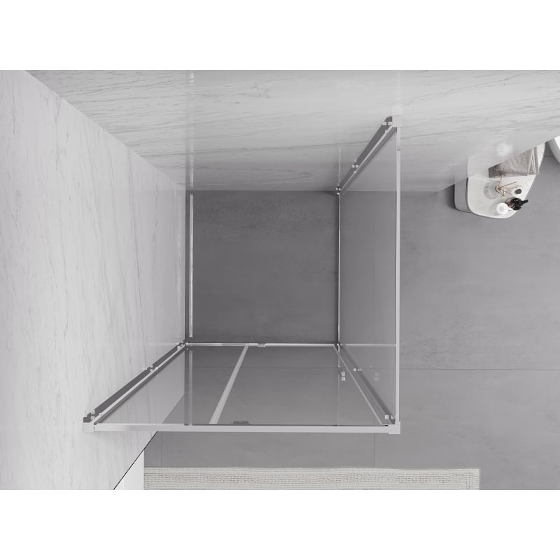 Mexen Exo-R Pendelduschkabine 120 x 120 cm, transparent, Chrom - 819-120-120-01-00