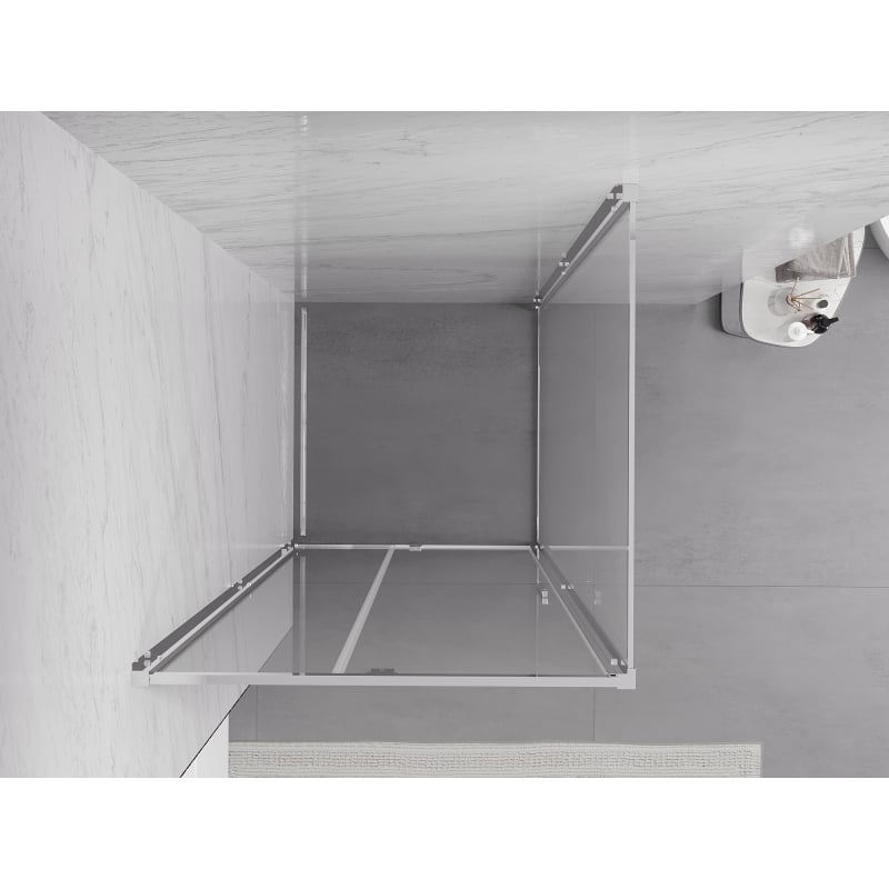 Mexen Exo Schwenkbare Duschkabine 120 x 120 cm, transparent, chrom - 819-120-120-01-00