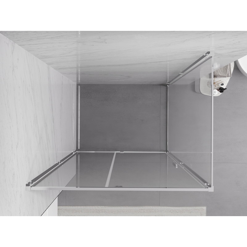 Mexen Exo Duschkabine Drehbar 135 x 120 cm, Transparent, Chrom - 819-135-120-01-00