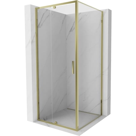 Mexen Exo Duschkabine schwenkbar 110 x 110 cm, transparent, gold - 819-110-110-50-00