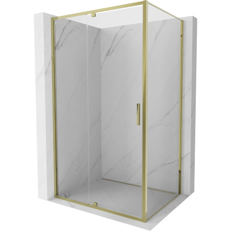 Mexen Exo Pendeltür-Duschkabine 140 x 110 cm, transparent, gold - 819-140-110-50-00
