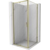 Mexen Exo Duschkabine zum Aufklappen 120 x 120 cm, transparent, gold - 819-120-120-50-00