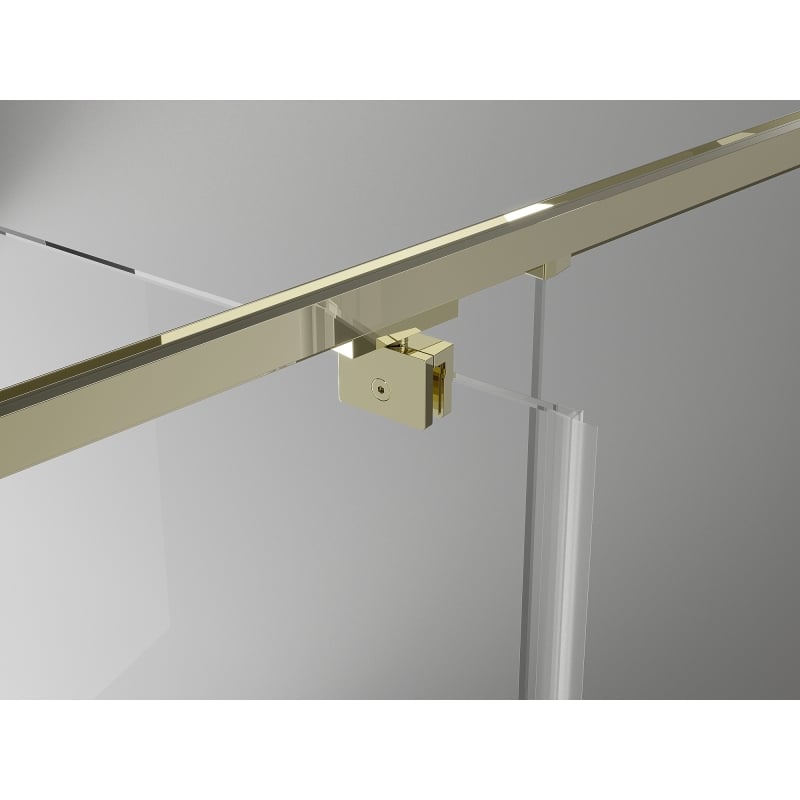 Mexen Exo-R Duschkabine Schwingtür 125 x 120 cm, transparent, gold - 819-125-120-50-00