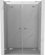 Mexen Lunar Duo Duschdrehtüren 140 cm, transparent, Chrom - 834D-140-000-01-00