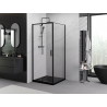 Mexen Exo schwenkbare Duschkabine 110 x 110 cm, transparent, schwarz - 819-110-110-70-00