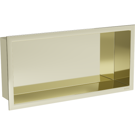 Mexen X-Wall-R Einbauregal mit Flansch 45 x 20 cm, Gold - 1950452010