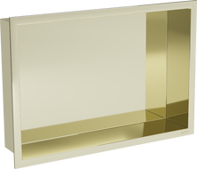 Mexen X-Wall-R Einbauregal mit Flansch 45 x 30 cm, Gold - 1950453010