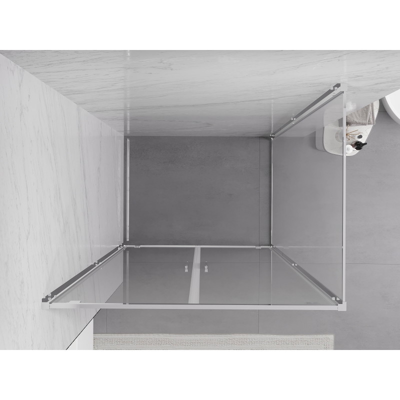 Mexen Exo Duschkabine schwenkbar 100 x 110 cm, transparent, Chrom - 8182-100-110-01-00