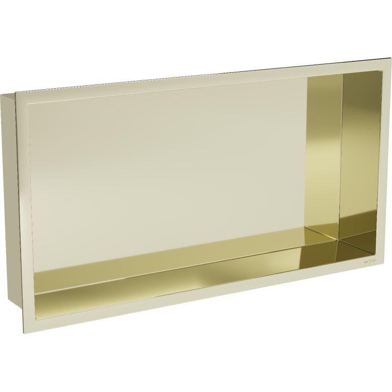 Mexen X-Wall-R Einbauregal mit Flansch 60 x 30 cm, Gold - 1950603010