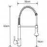 Mexen Clara Küchenarmatur, Inox - 670501-99