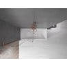 Mexen Velar L Badewannenabtrennung 2-flügelig verschiebbar 90 x 150 cm, transparent, gebürstetes Kupfer - 896-090-003-01-65