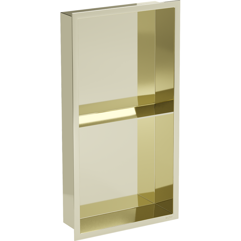 Mexen X-Wall-R Einbauregal mit Flansch und Auflage 60 x 30 cm, Gold - 1950603010S