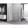 Mexen Exo Schwenkbare Duschkabine 120 x 90 cm, Transparent, Chrom - 8182-120-090-01-00
