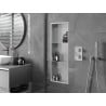 Mexen X-Wall-R Nischenregal mit Flansch und Regal 90 x 30 cm, Inox - 1910903010S