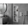 Mexen X-Wall-R Nischenregal mit Rahmen und Ablage 90 x 30 cm, Inox - 1910903010S