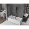 Mexen Velar L Duschtrennwand, 2-teilig, verschiebbar, 75 x 150 cm, transparent, Gun Metal - 896-075-003-01-95