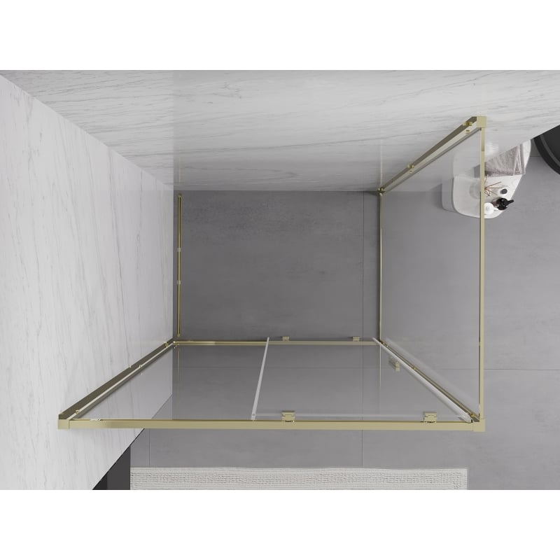 Mexen Exo Schiebeduschkabine 190 x 85 cm, transparent, golden - 8151-190-085-50-00