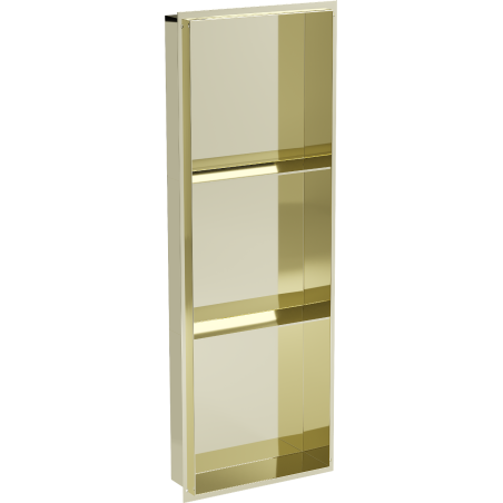 Mexen X-Wall-NR Einbauregal ohne Rahmen mit Ablage 90 x 30 cm, Gold - 1951903010S