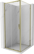 Mexen Exo Schiebetür-Duschkabine 120 x 120 cm, transparent, gold - 8151-120-120-50-00