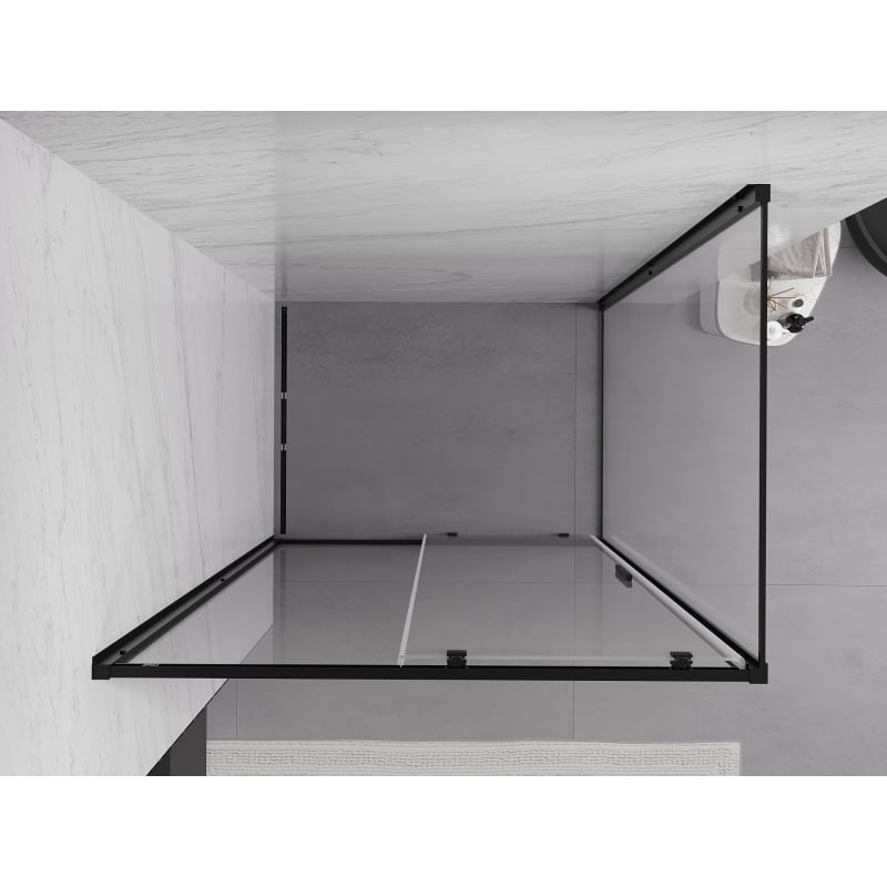 Mexen Exo Schiebeduschkabine 200 x 80 cm, transparent, schwarz - 8151-200-080-70-00