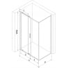 Mexen Exo Duschkabine Schiebetür 140 x 110 cm, transparent, schwarz - 8151-140-110-70-00