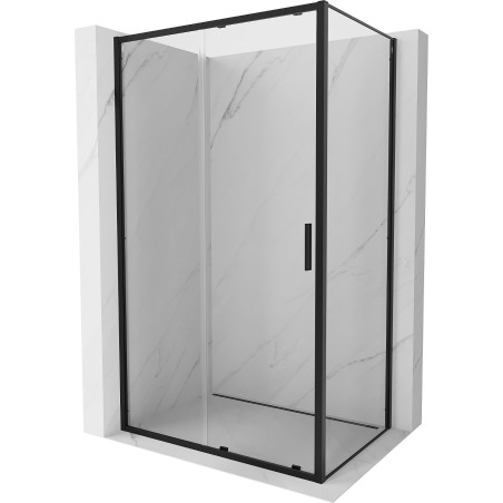 Mexen Exo Schiebeduschkabine 150 x 110 cm, transparent, schwarz - 8151-150-110-70-00