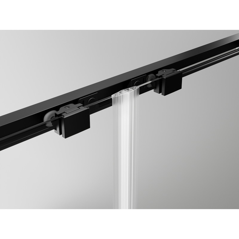 Mexen Exo Schiebeduschkabine 115 x 120 cm, transparent, schwarz - 8151-115-120-70-00