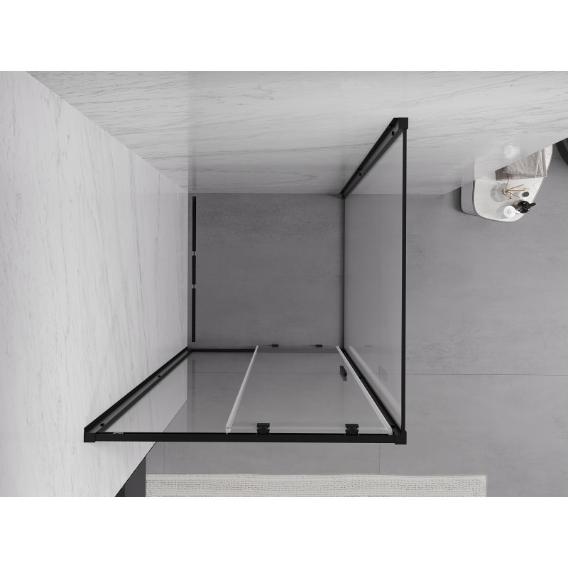 Mexen Exo Schiebeduschkabine 120 x 120 cm, transparent, schwarz - 8151-120-120-70-00