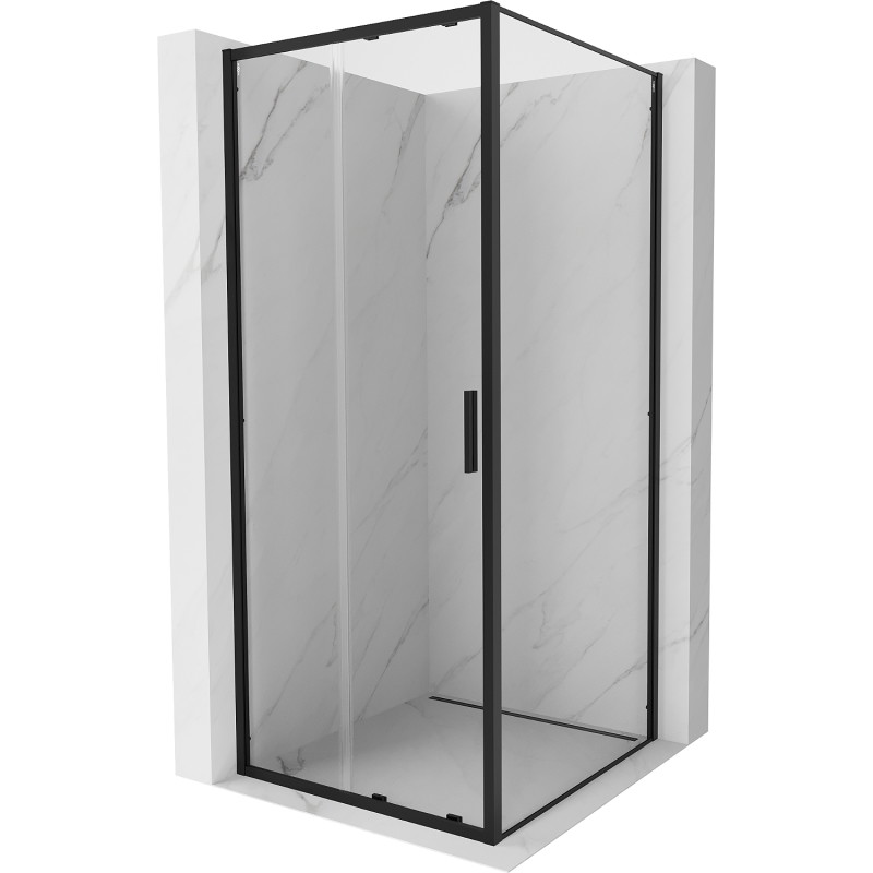 Mexen Exo Schiebeduschkabine 120 x 120 cm, transparent, schwarz - 8151-120-120-70-00