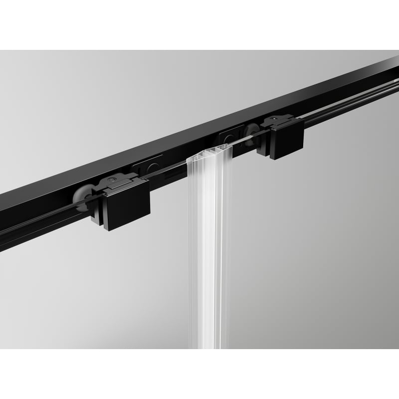 Mexen Exo Schiebeduschkabine 155 x 120 cm, transparent, schwarz - 8151-155-120-70-00
