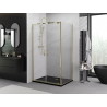 Mexen Exo aufklappbare Duschkabine 120 x 70 cm, transparent, gold - 8182-120-070-50-00