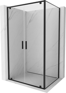 Mexen Exo Schwenkbare Duschkabine 100 x 110 cm, transparent, schwarz - 8182-100-110-70-00