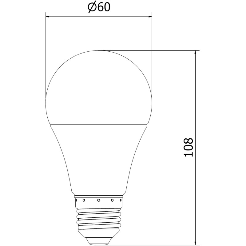 Mexen Nova LED-Glühbirne E27, A60, 6W, Kaltweiß - 6500K, 630 lm - L100-E27-0665-01
